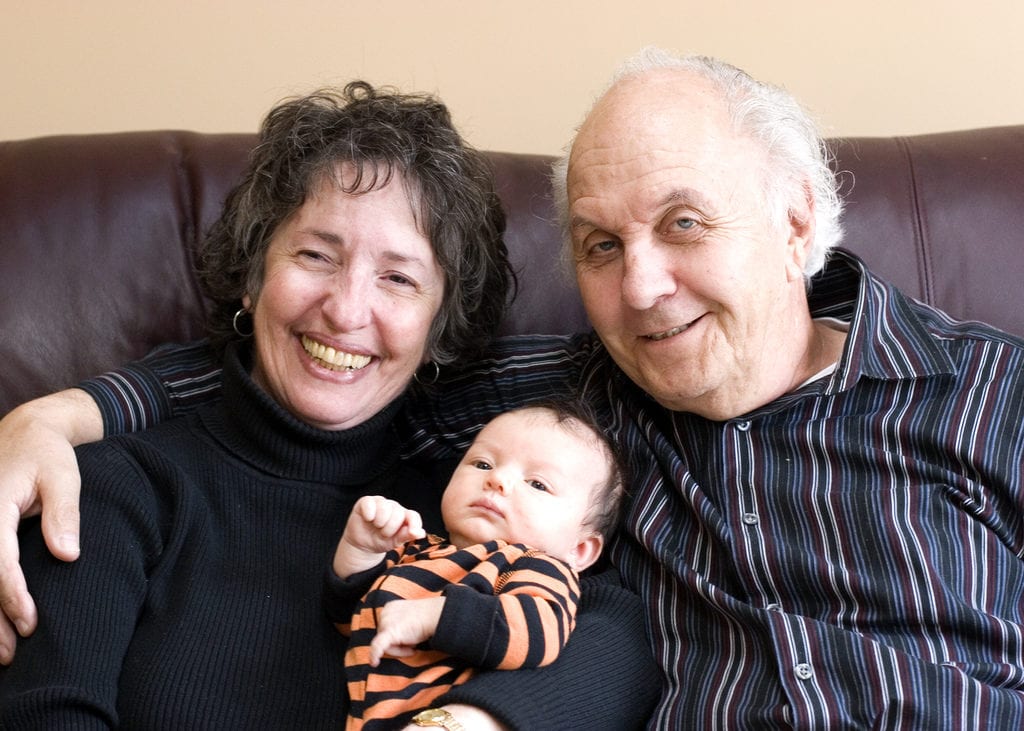 Grandparents with grandchild