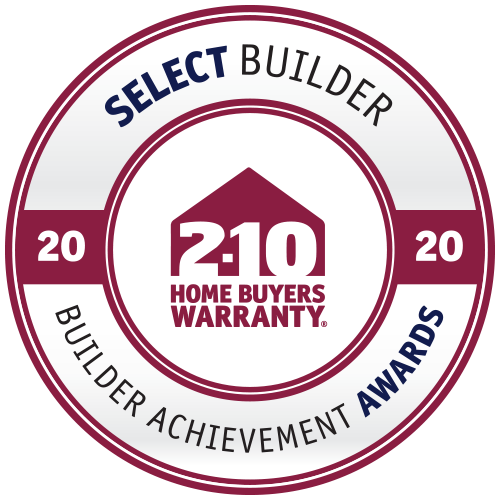 2-10 Home Buyers Warranty 2020 Select Builder Builder Achievement Award badge