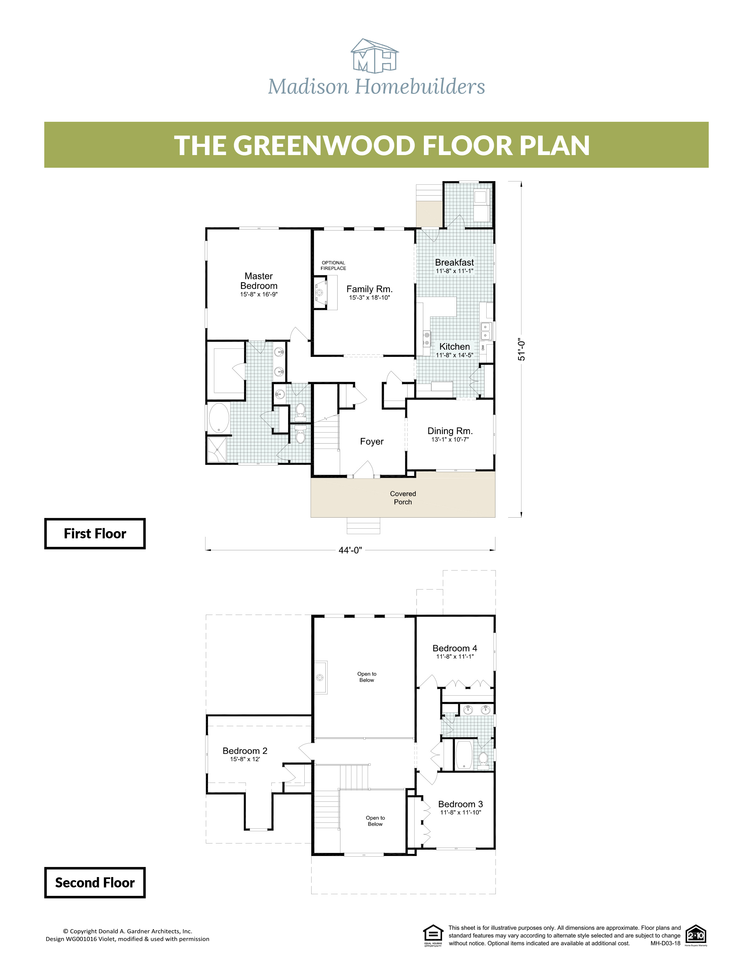 Greenwood Home Floor Plan | Madison Homebuilders