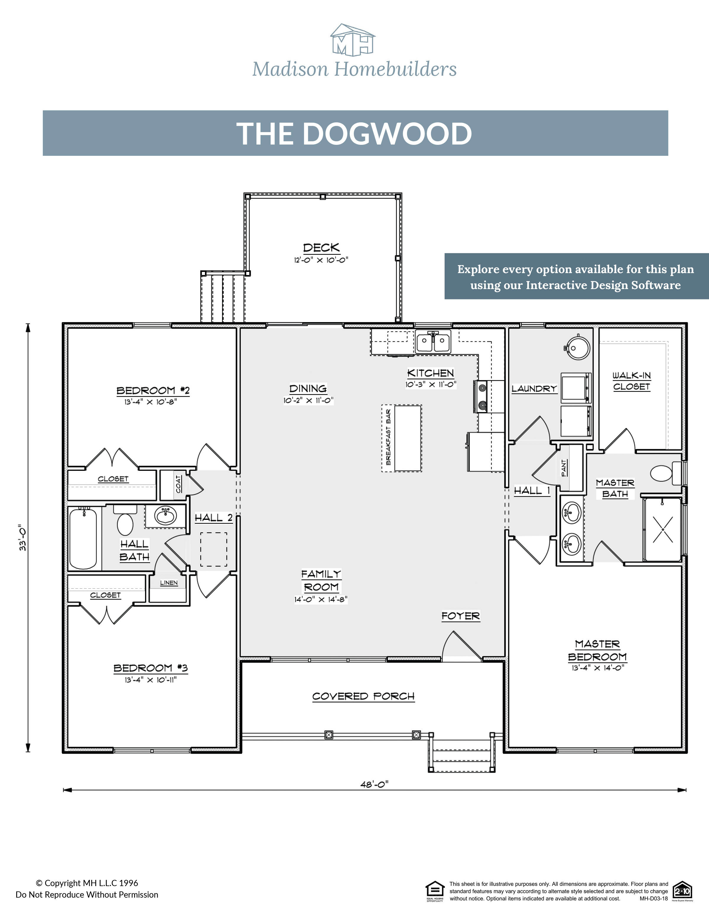 The Dogwood home floor plan from Madison Homebuilders.